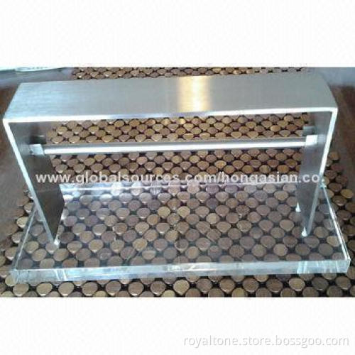 Clear Acrylic and Brushed Stainless Steel Bracelet Jewelry Display